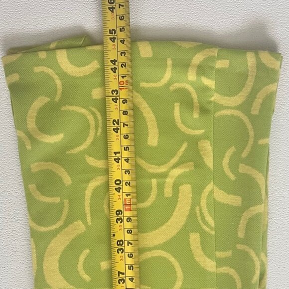 ZARA - Lime Green and Yellow High Rise Flare Leg Pants size M - Picture 6 of 12